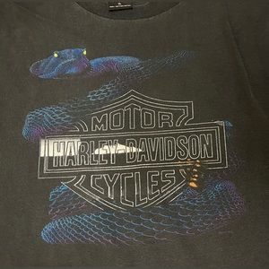 Vintage Harley Davidson Shirt Mens Extra Large XL Black Cutoff Tank Top ILLINOIS